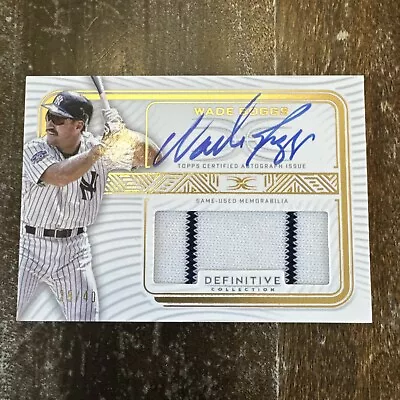 2023 Topps Definitive Collection Wade Boggs Relic Auto /40 Yankees 🔥🔥 • $129.99