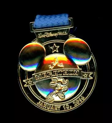 WDW 2016 Marathon Medal January 10 2016 Mickey Mouse Disney Pin 113370 • $9.95