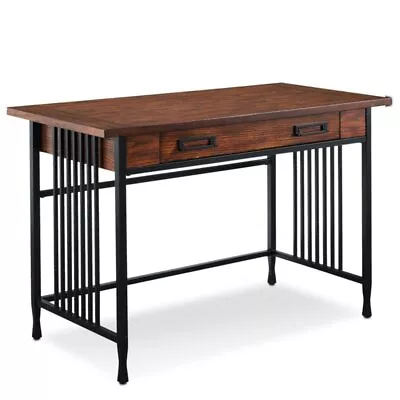 Leick Ironcraft Computer Desk In Mission Oak • $315.49