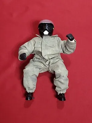 Vintage Camo Motorcycle Driver Figure Plastic RC Bike Rider Toy 8  Large   Army • $39.99