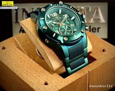 $74.99 • Buy NEW Invicta Men 52 Mm Speedway Swiss Z60 Chrono Stainless Steel GREEN DIAL Watch