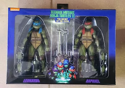 NECA TMNT II Secret Of The Ooze 1991 7  Figures Leonardo & Raphael 2-Pack • $0.99