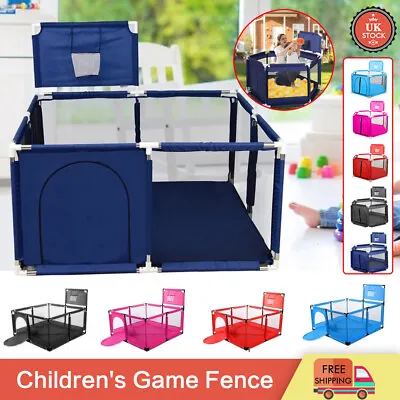 Large Playpen Portable Child Safety Yard Activity Center With Basketball Hoop • £21.99