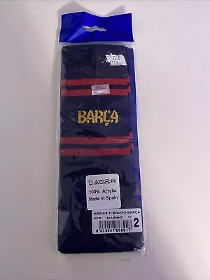 FC Barcelona Official Socks Medias Calcetines - Made In Spain - FCB Barca T1 • $9.99