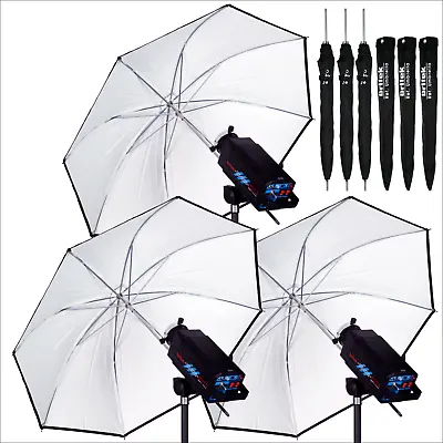 3PACK-440W Studio Flash Strobe Monolight W/ Modeling Lamp Flash Tube Umbrella • $119.97