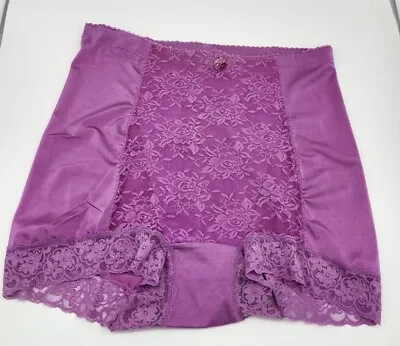 VTG Shear Shapewear Undies Sz 1X Shiny Plus Girdle Tap Pants Sheer Lace Panties • $14.99