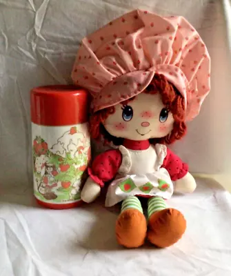 Vintage 1980 Strawberry Shortcake Thermos Aladdin American Greetings USA 8 Oz • $45