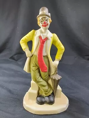 Circus World Museum From Flambro Clown Figurine Umbrella  August  7-1/4  Tall • $12