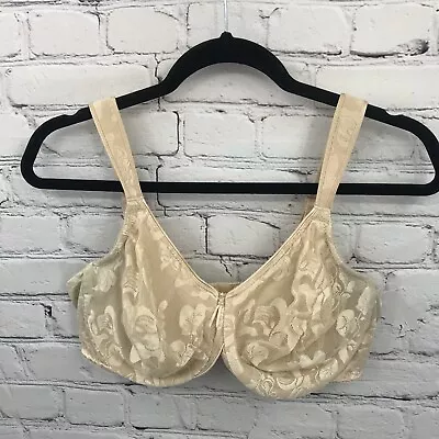 Wacoal Bra Womens 40D T-Shirt Awareness Underwire Beige Floral 85567 • $19.99