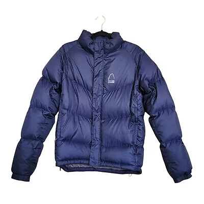 Sierra Designs Warm Goose Down Fill Jacket Men's S Coat Navy Blue • $34.99