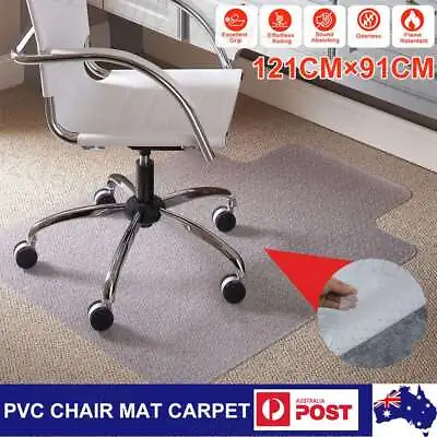 $27.45 • Buy Chair Mat Carpet Floor Protector PVC Home Office Room Computer Mat 121x90cm OZ