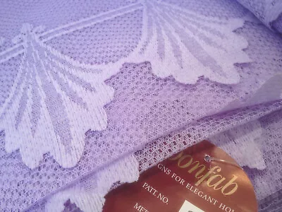 £10.99 • Buy  'fleur De Lys' Lilac Scottish Lace+120  Wide X 81  Deep+unique+priced To Sell+