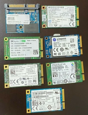 £8.84 • Buy MSATA SSD HDD 16gb,24gb,32gb,60gb,64gb,128gb,256gb Laptop Hard Drives-