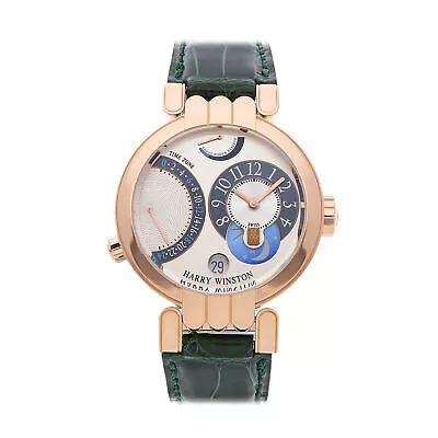 Harry Winston Premier Excenter Dual Time Rose Gold Manual 39mm 200-MMTZ39RL.W • $11450