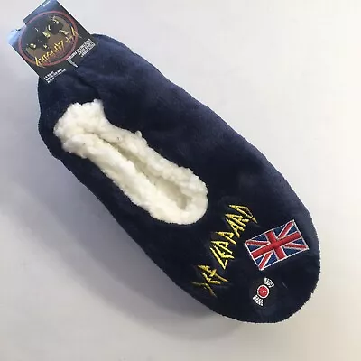 Def Leppard Plush Slipper Socks W/ Grippers Sz S/M Fits Shoe Size 5 - 7 • $14.89