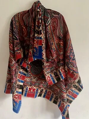 Paisley Multicoloured Cotton Print Shaw Wrap Pashmina Neck Warmer  Scarf Onesize • £12