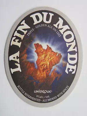 Beer Brewery Coaster ~ UNIBROUE La Fin Du Monde Ale ~ Chambly Quebec CANADA • $3.97