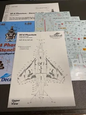 1/32 IsraDecal (IAF-38/40) - RF-4 Phantom Stencils For Camoflaged Aircraft • $70