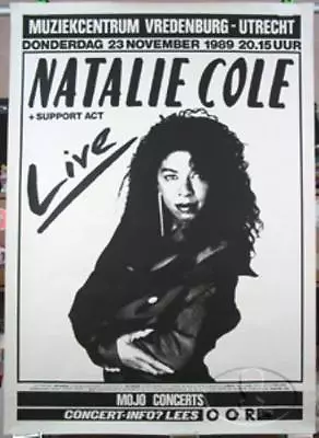 $34.99 • Buy Natalie Cole 1992 Unforgettable Tour Amsterdam / Utrecht Concert Poster  