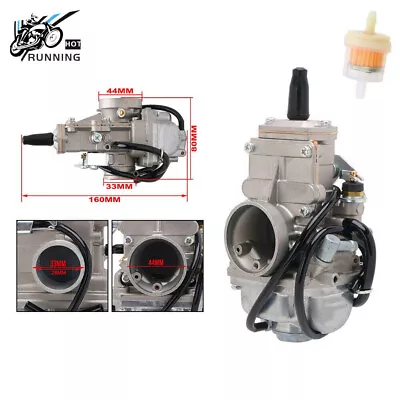 28MM Flat Slide Carburetor For MIKUNI 42-6090 13-5047 TM28FS VM28-418 Carb US • $58.59