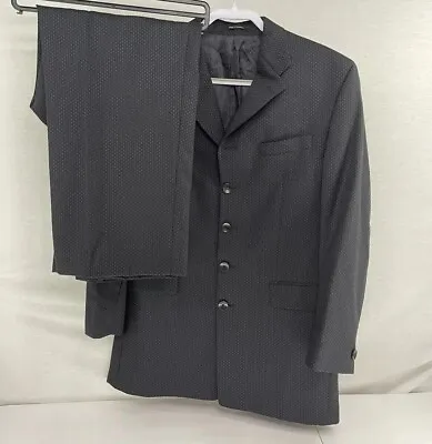$59.99 • Buy VaBene Men’s Wool 2 Piece Black Suit Coat/Pants-Size 38R Suit Coat/33 Pants