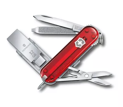 VICTORINOX USB Memory 32GB Knife LED Midnight Manager 4.6235.TG32B1 • $98.68