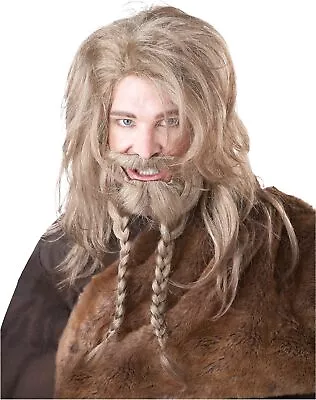 Viking Wig Beard & Moustache Fancy Dress Halloween Costume Accessory 2 COLORS • $23.85