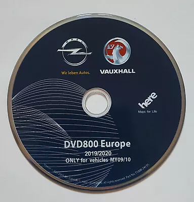 £19.80 • Buy 2019-20 Vauxhall Opel Dvd800 My09/10 Navigation Map Satnav Disc For Astra Meriva