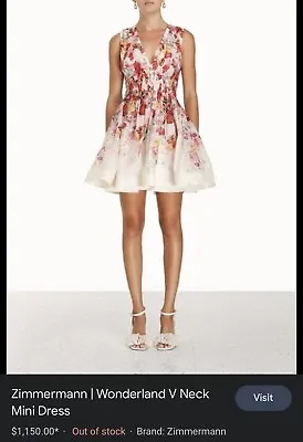 $450 • Buy Zimmermann Wonderland Dress Size 1