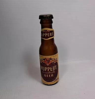 Ruppert Knickerbocker Mini Beer Bottle - Brown Glass Barware Vintage 4 In - READ • $17.11