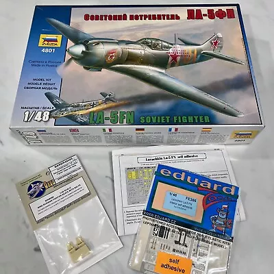 1/48 Zvezda #4801 LA-5FN Soviet Fighter Model Kit W/ EXTRAS! NOB! • $43.88