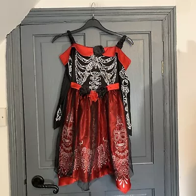 Mexican Sugar Skull Coco Halloween Fancy Dress Costume  - 7-8 Years • £6