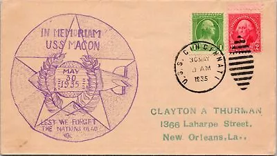 USS Macon 1935 - Memorial Day / USS Cincinnati - F48904 • $14.99