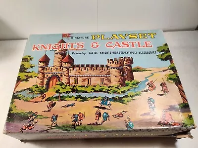 MARX KNIGHTS & CASTLE MINIATURE PLAY SET 1960s BOXED! • $349.99