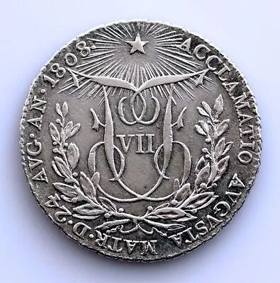 SC Spain-Fernando VII 2 Reales 1808 Proclamation. Madrid. EBC/XF. Silver 5.8g • £130.88