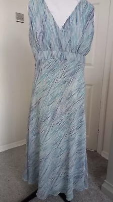 Vintage J TAYLOR Long Dress Size 20. Pale Blue/lilac. Debenhams • £15