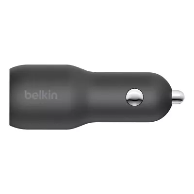 Belkin 37w Dual Car Charger USB-C & USB-A PPS - Black • $38.95