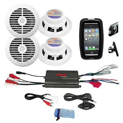 Pyle Bike Bicycle Marine Grade 6.5  White Speakers 800W IPod MP3 Input Amplifie • $113.99