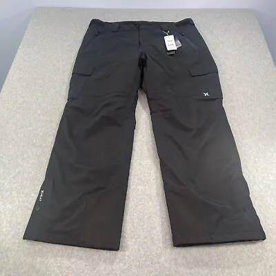 Hurley Donner Cargo Pocket Insulated Snowboard Pants Sz XL Mens Black $150 • $41.99