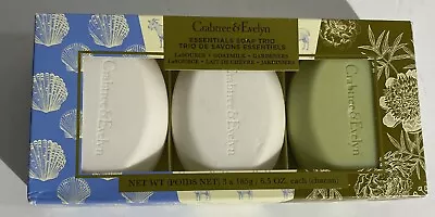 Crabtree & Evelyn Essentials Soap Trio-La Source Goatmilk Gardener NIB 6.5 Oz Ea • £17.36