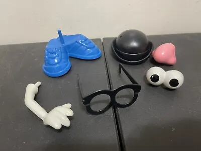 Mr. Potato Head Parts Pieces Lot Extra Blue Shoes Black Hat Glasses Pink Nose! • $16.99