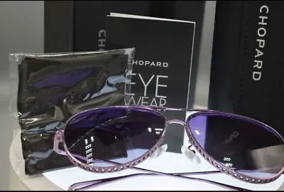 £175 • Buy Chopard SCHC86 4GAX TITANIUM VIOLET Ladies Sunglasses 