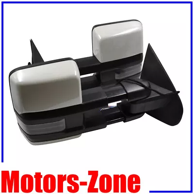 Painted Abalone White For 07-13 Silverado Power Heated Led Signal Tow Mirrors • $180