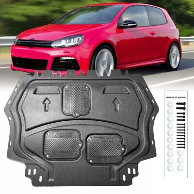 $89 • Buy For VW Golf R 2012-2014 Engine Splash Shield Chassis Armor Under Guards Black