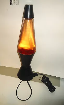 Vintage 1997 Lava Lite Model 8610 BLACK Lava Lamp W/ Red / Clear WORKS • $49