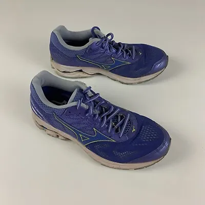 Mizuno Wave Rider 21 Running Shoes Womens Sz 9 Blue Athletic Sneakers Trainers • $22.50