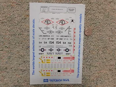 Microscale Decals 1/48 48-215 F-14A VF-102 VF-14 G93 • $15.25