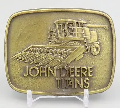 $13 • Buy JOHN DEERE Titans Combines 1980 Belt Buckle Corn Head