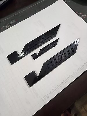 Satin Black Escalade V Emblem 2021-2023 Front Door Emblem Rear Hatch Door 3pc • $239.99