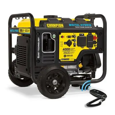 $1217.10 • Buy Champion 4,000-W Quiet Portable Gas Powered Inverter Generator With Remote Start